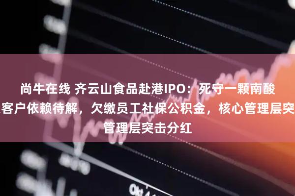 尚牛在线 齐云山食品赴港IPO：死守一颗南酸枣，大客户依赖待解，欠缴员工社保公积金，核心管理层突击分红