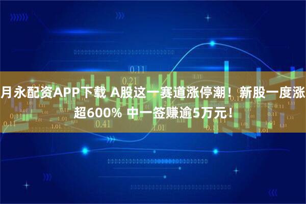 月永配资APP下载 A股这一赛道涨停潮！新股一度涨超600% 中一签赚逾5万元！