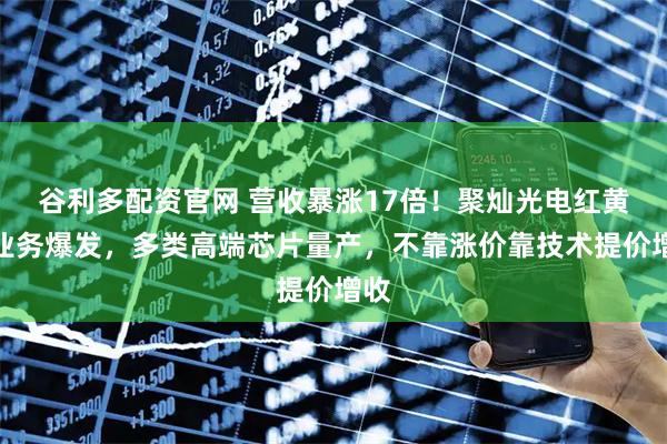 谷利多配资官网 营收暴涨17倍！聚灿光电红黄光业务爆发，多类高端芯片量产，不靠涨价靠技术提价增收